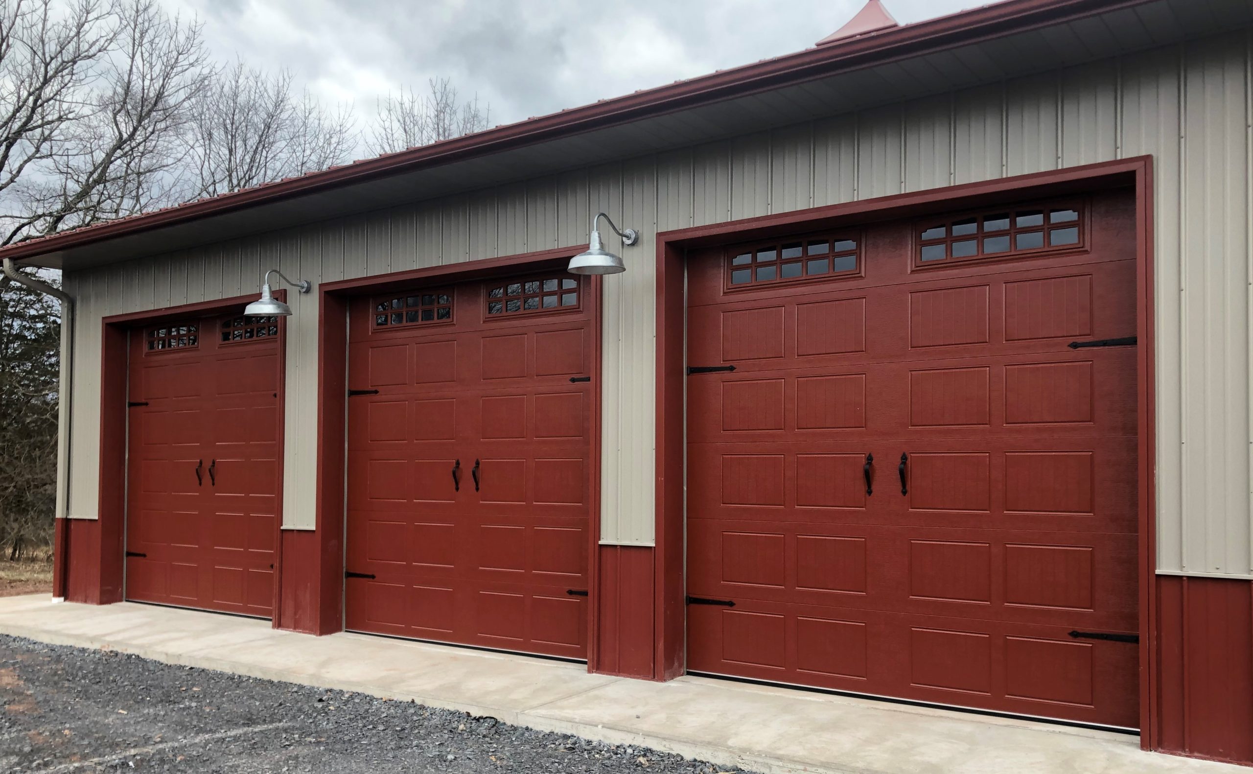 Red Carriage Garage Doors