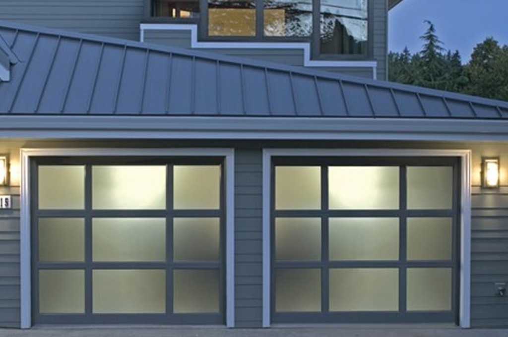 full view glass garage doors